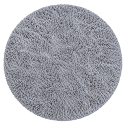 Shaggy Strado 300x300 SilverFur Round Carpet (Light Gray)