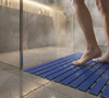 MATA łazienkowa antypoślizgowa POD PRYSZNIC brodzik do sauny basenu 43x61, niebieska