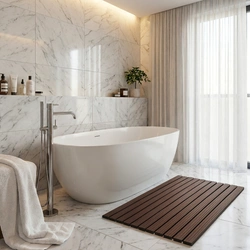 Mata łazienkowa antypoślizgowa do łazienki do wanny pod prysznic 43x61cm (Brązowa)