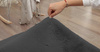 Dywan okrągły Rabbit 140x140 cm, szary - pluszowy, miękki do salonu i sypialni