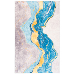 NOVO Strado modern carpet for living room marble pattern velvet Golden Trail 120x160 cm
