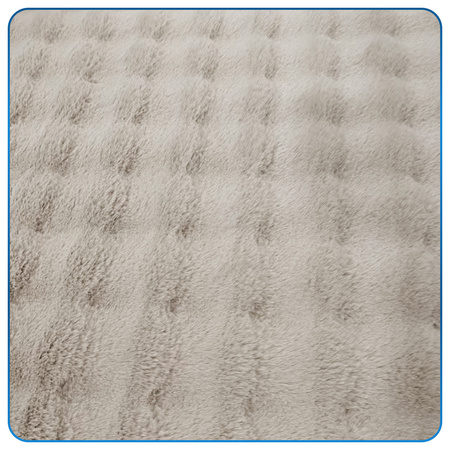 Dywan okrągły Rabbit Bubble 120 cm - miękki puszysty dywan do salonu i sypialni - beżowy