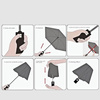 Folding vinyl automatic umbrella AU20 Black Silver durable all-weather design