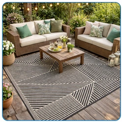 Dywan zewnętrzny 140x200 cm tarasowy wodoodporny na taras balkon do ogrodu