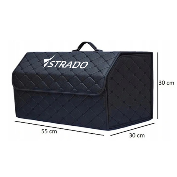 Folding large organizer for car trunk quilted trunk bag tote for shopping and tools
