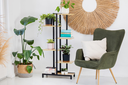 Kwietnik stojący metalowy stojak na kwiaty rośliny 6 poziomów Castle 125 cm