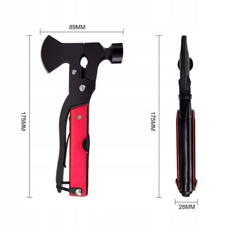 MULTITOOL 17w1 Narzędzie wielofunkcyjne survival składany scyzoryk nóż piła