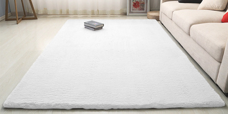 Dywan Rabbit 60x100 cm, biały White - miękki do salonu i sypialni
