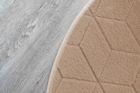 Dywan STRADO okrągły Rabbit 3D pluszowy miękki jak królik 150 Beige