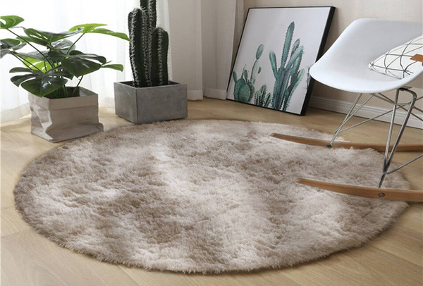 Shaggy Ombre Strado Round Carpet 140x140 OmbreCamel (Beige)