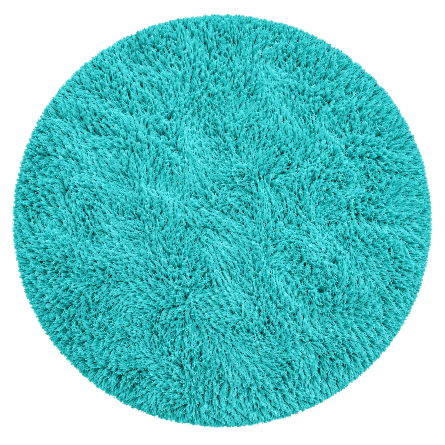 Dywan okrągły Shaggy TurquoiseSea 80 cm — widok całego dywanu