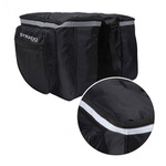 Duża torba sakwa rowerowa na bagażnik podwójna wodoszczelna 4 komory 28L, czarna