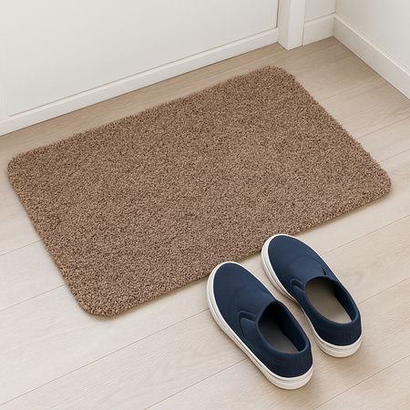 Magiczna wycieraczka mata do butów antypoślizgowy dywanik 45x70 XXL, brązowa