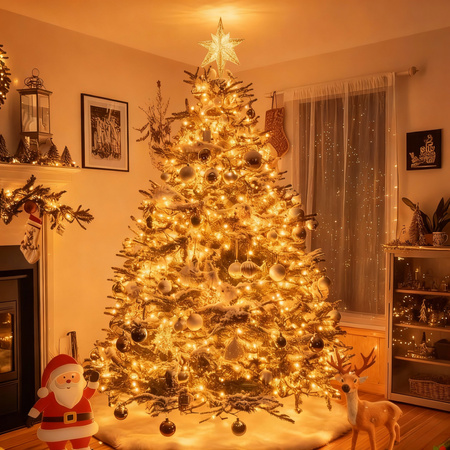 Lampki choinkowe 480 LED białe ciepłe wewnętrzne zewnętrzne 39m TIMER IP44