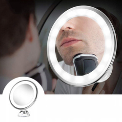 Lusterko kosmetyczne do makijażu powiększające x10 podświetlane LED, biały