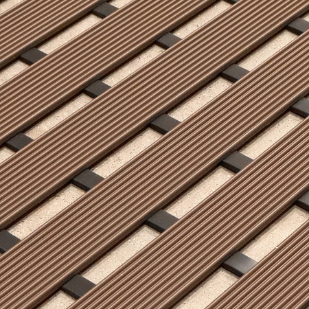 MATA łazienkowa antypoślizgowa POD PRYSZNIC brodzik do sauny basenu 43x61, brązowa