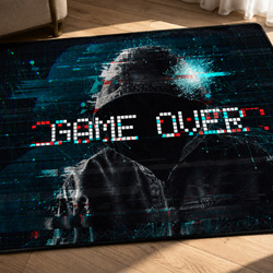 Dywan gamingowy 120x170 dla gracza mata pod fotel antypoślizgowy GameOver