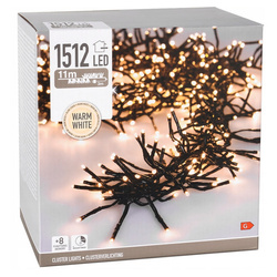 Lampki choinkowe 768 LED białe ciepłe wewnętrzne / zewnętrzne 8,6m Timer 8F, biały