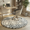 Dywan okrągły do salonu shaggy DECOR antypoślizgowy miękki puszysty 140x140, biały