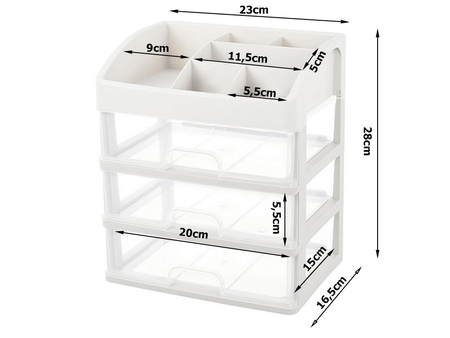 Szkatułka organizer na kosmetyki z szufladkami XXL