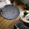 NOVO Strado modern tree trunk carpet for living room grey pattern Grey Trunk 160x160 cm