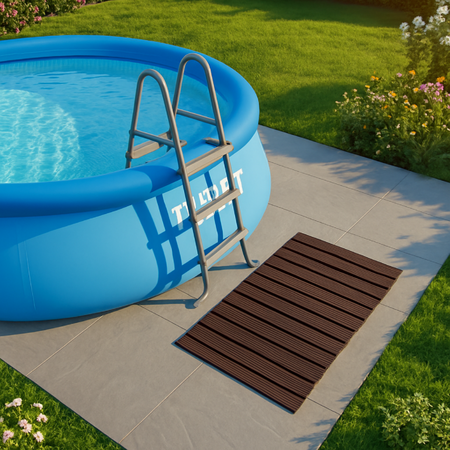 Mata łazienkowa antypoślizgowa do łazienki do wanny pod prysznic 43x61cm (Brązowa)