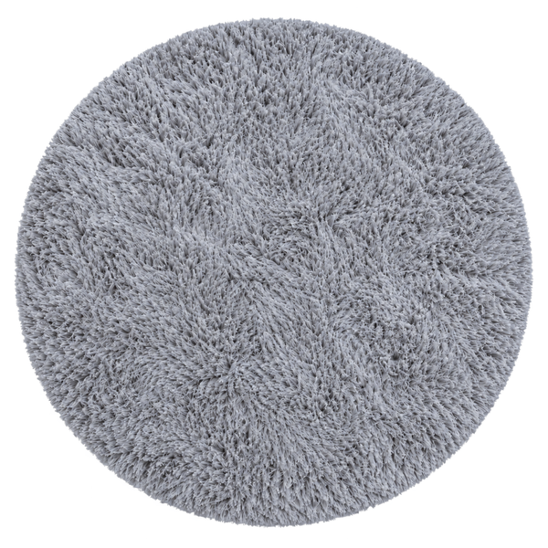 Shaggy Strado 160x160 SilverFur Round Carpet (Light Gray)