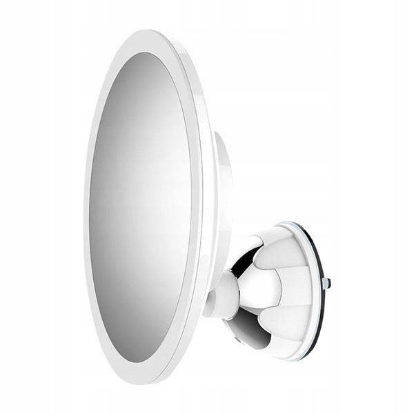 Lusterko kosmetyczne do makijażu powiększające x10 podświetlane LED, biały