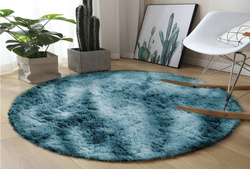 Shaggy Ombre Strado Round Carpet 120x120 OmbreNavy (Dark Blue)