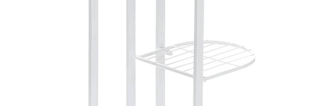 Standing metal flower pot for 6 flower pots - white