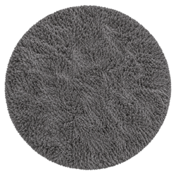 Shaggy Strado 120x120 GreyNight round carpet (Dark Gray)