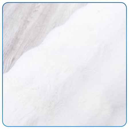 Dywan okrągły Rabbit Bubble 120 cm - miękki puszysty dywan do salonu i sypialni - biały