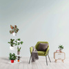 Standing metal flower pot for 6 flower pots - white