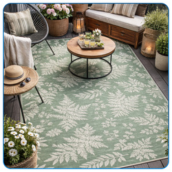 Dywan zewnętrzny Flora 160x230 cm - wodoodporny na taras, balkon i do ogrodu