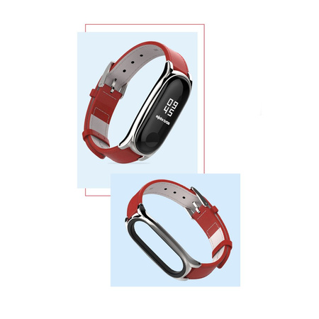 Pasek skórzany do Xiaomi Mi Band 3/4 Black – elegancki zamiennik silikonowej opaski