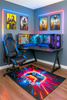 3D Strado LET'S PLAY gaming carpet 100x150 cm modern for gamer's room