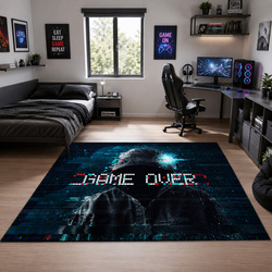 Dywan gamingowy 120x170 dla gracza mata pod fotel antypoślizgowy GameOver