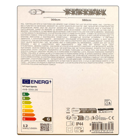 Lampki choinkowe 768 LED białe ciepłe wewnętrzne / zewnętrzne 8,6m Timer 8F, biały