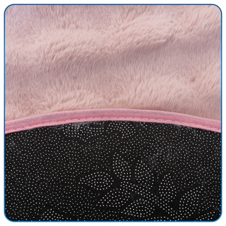 Dywan okrągły Rabbit Bubble 120 cm - miękki puszysty dywan do salonu i sypialni - różowy