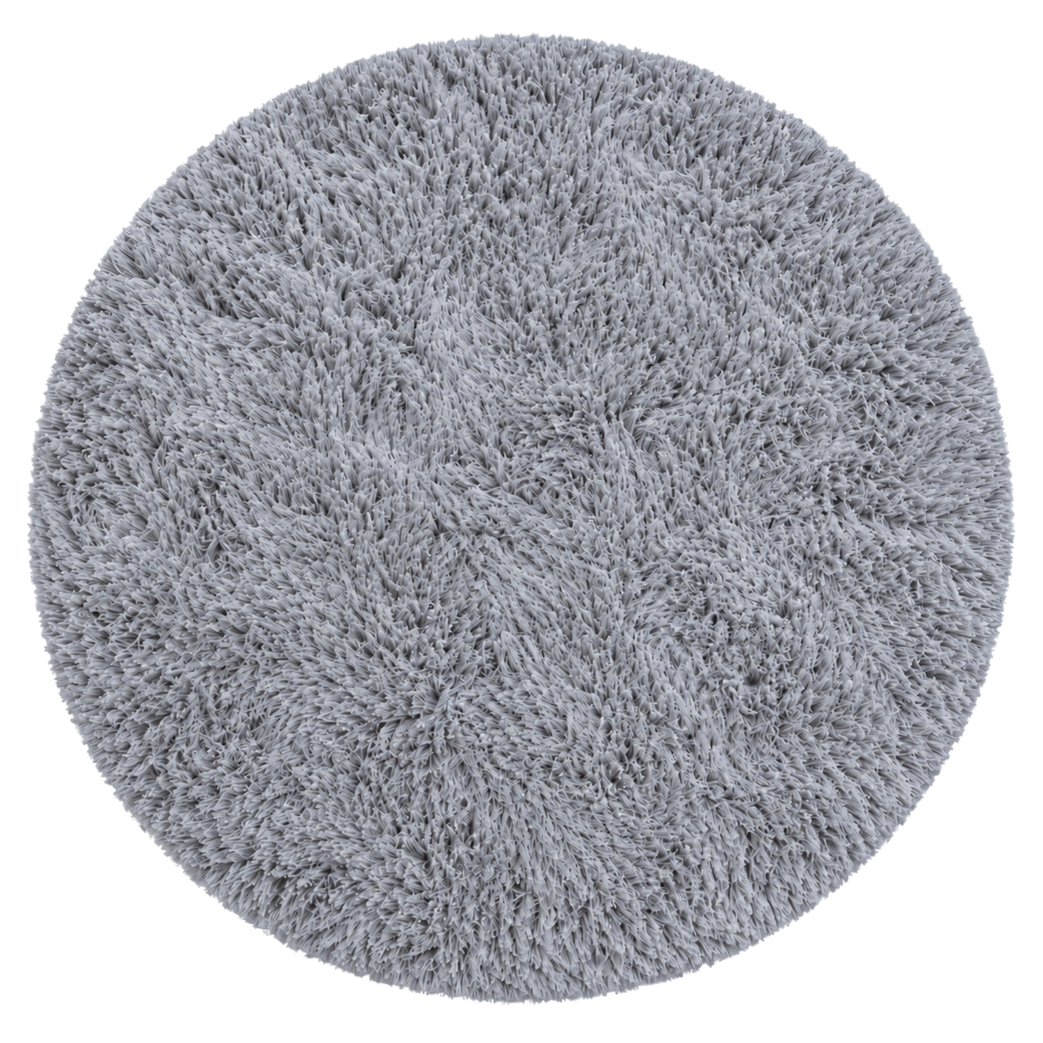 Dywan okrągły Shaggy SilverFur 100 cm — widok całego dywanu