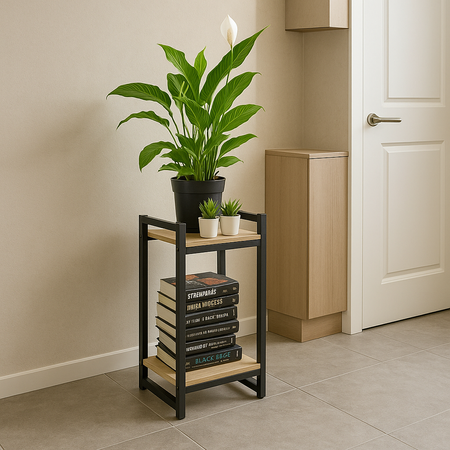 Kwietnik VERTICO stojący metalowy stojak na kwiaty rośliny loft 65x35x30cm