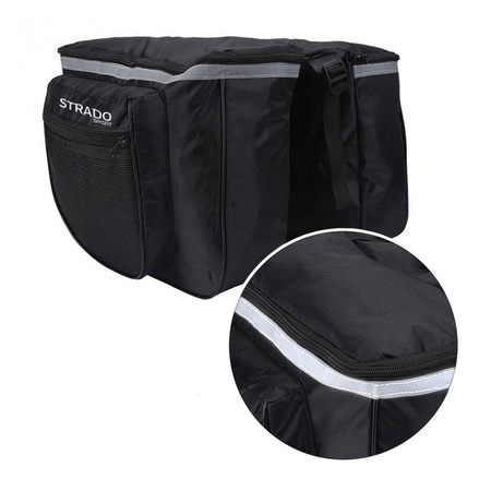 Double 25L Strado bike rack pannier bag (Black)