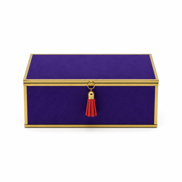 Szkatułka na biżuterię 18x13x7 cm 4ASS CLR Purple