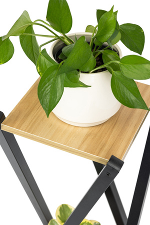 Kwietnik stojący metalowy stojak na kwiaty rośliny loft 2 poziomy Nexus