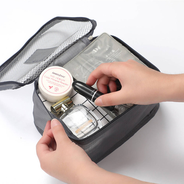 Travel clothes storage set laundry nets 6pcs. (Gray)