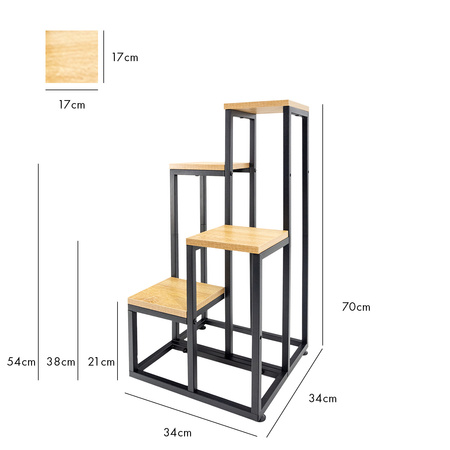 Kwietnik stojak na kwiaty 4 poziomy półki PLAZA