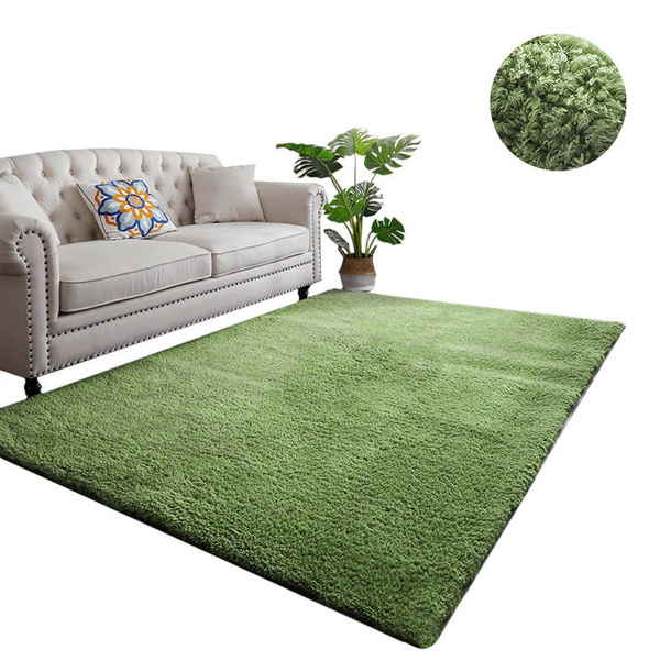 Dywan Alpaca 80x150 cm, zielony AlpacaGreen - miękki do salonu i sypialni