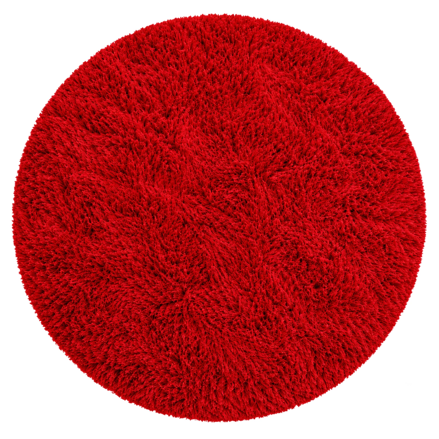 Dywan okrągły Shaggy BloodyRed 140 cm — widok całego dywanu