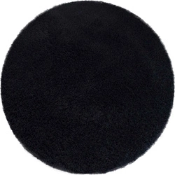 Dywan Okrągły Alpaca antypoślizgowy miękki nowoczesny salon 200x200, czarny