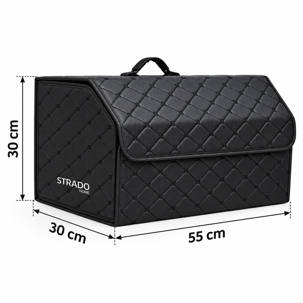 Folding large organizer for car trunk quilted trunk bag tote for shopping and tools
